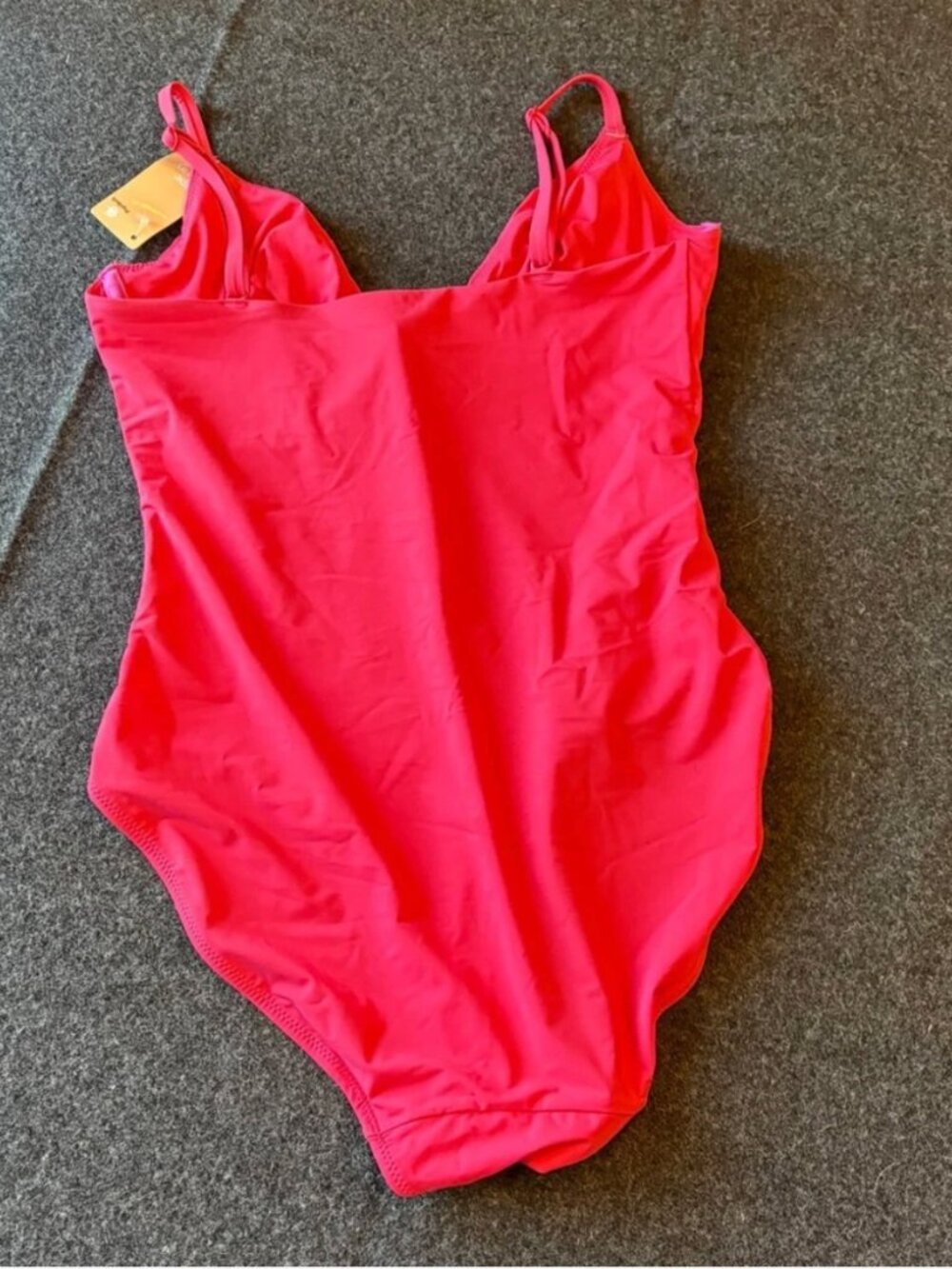 Popilush Shapewear Plunging V Slimming One-Piece Swimsuit Large Pink V-Neck - Picture 5 of 13